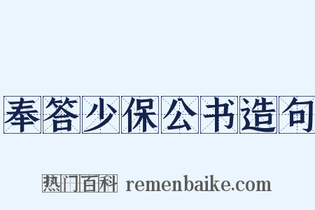 奉答少保公书造句是什么意思的图片